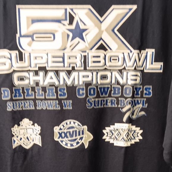 Dallas Cowboys Mens Short Sleeved Tee~5X Super Bowl Champs 2XL NWOT - Picture 11 of 12